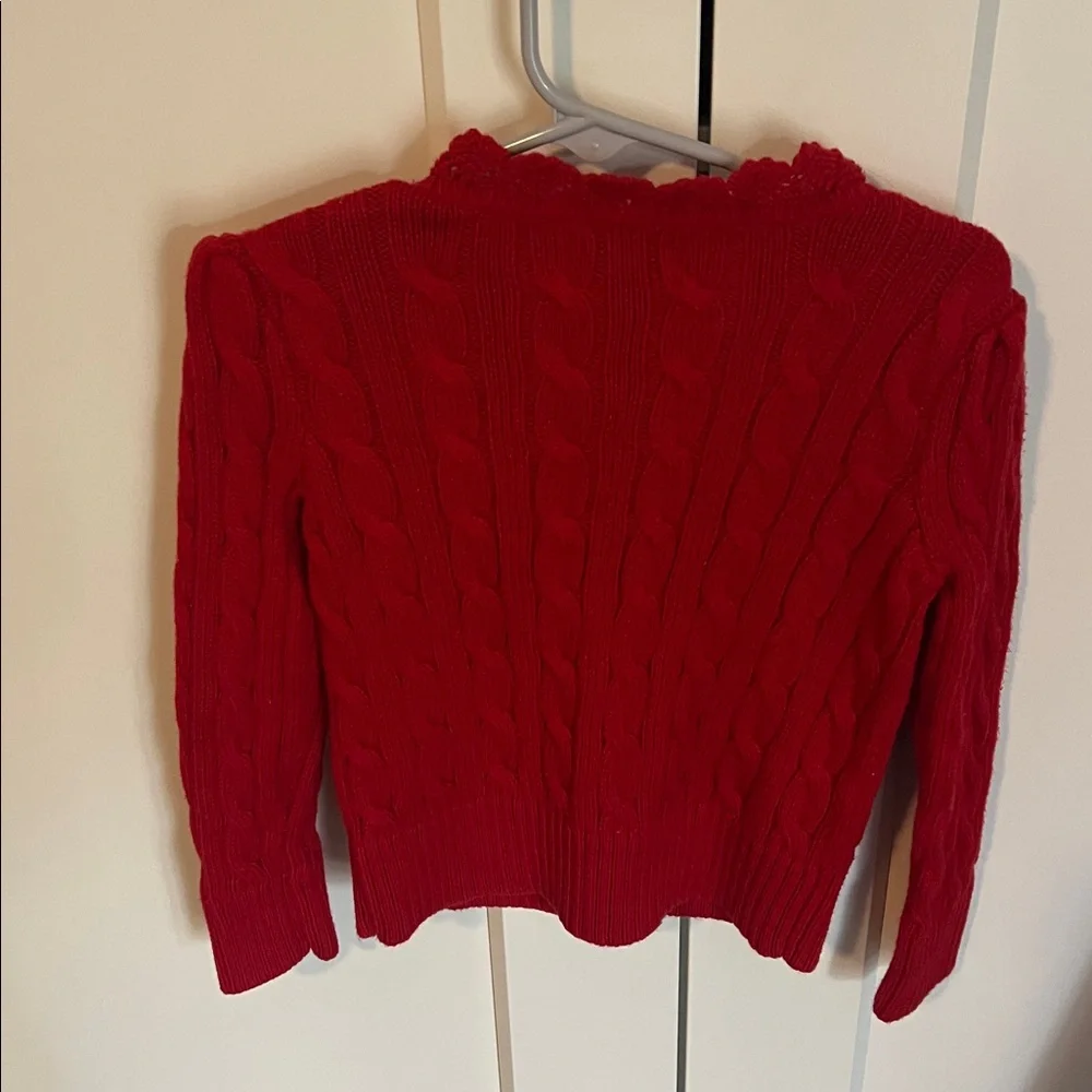 Ralph Lauren Cable Ruffle sweater